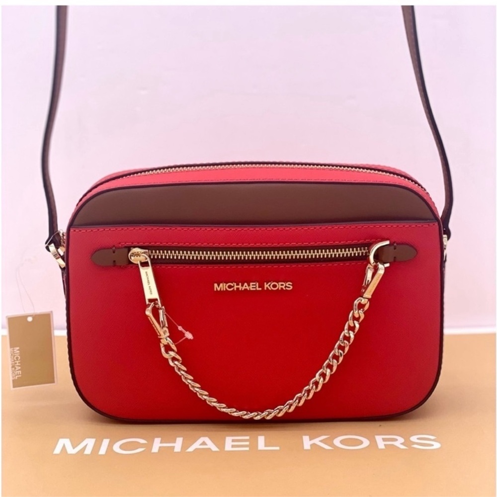 Michael Kors Jet Set Travel East West Zip Chain Crossbody
